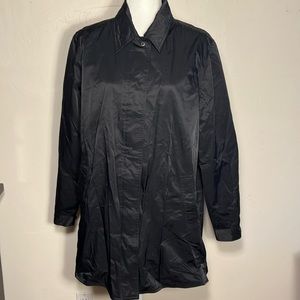 Duluth Trading Black Snap Up Rain Jacket Large
